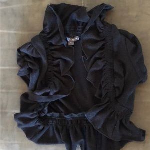 Black Sparkle Short Sleeve Cover Up Top